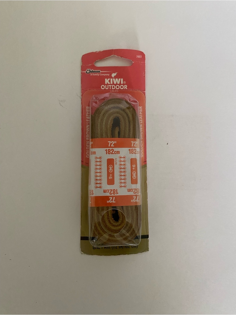 Kiwi Outdoor Golden Brown Leather Shoelace